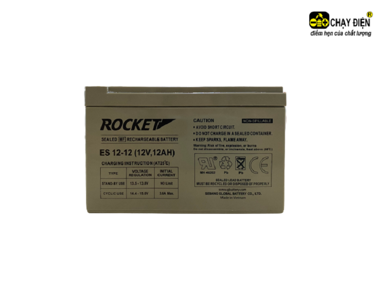 Ắc quy xe đạp điện Rocket 12v-12a