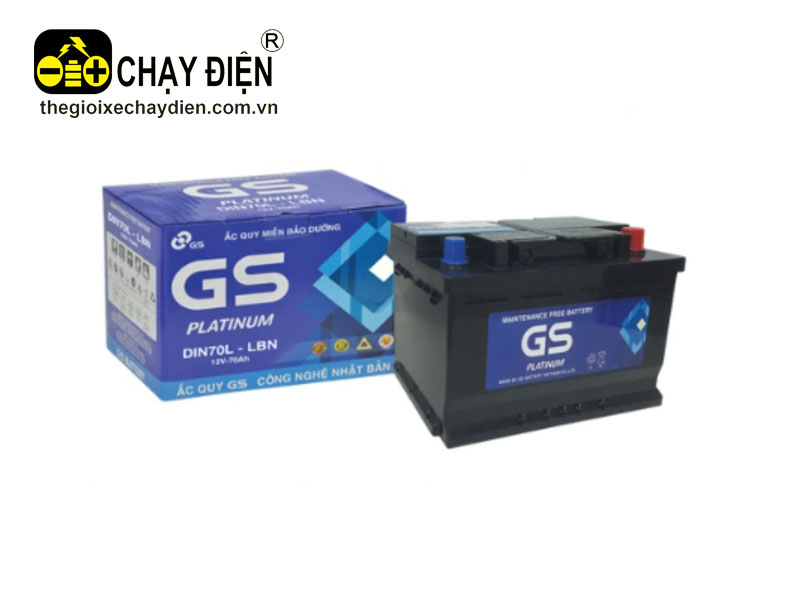 Ắc quy GS DIN70L-LBN MF (12V-70Ah)