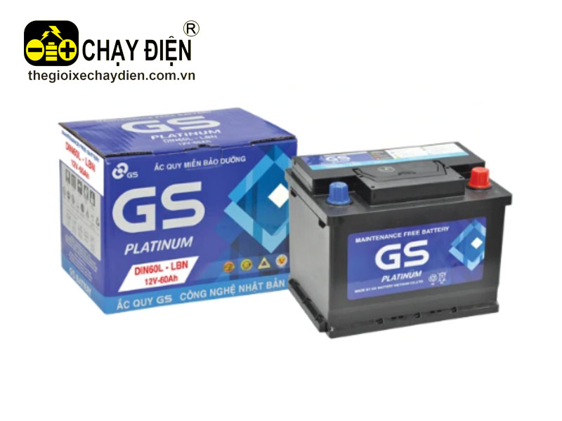 Ắc quy GS MF DIN60L-LBN (12V-60ah)