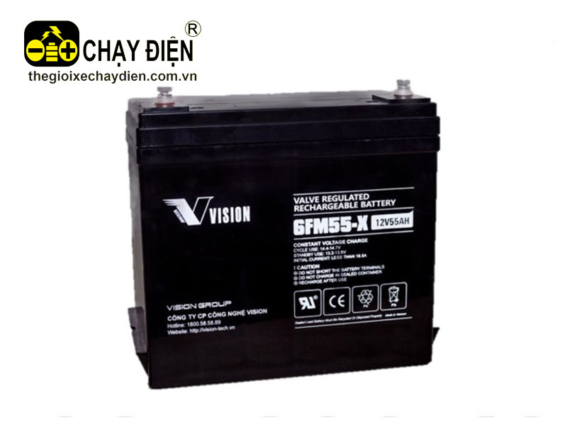 Ắc quy VISION 6FM55-X (12V- 55AH)