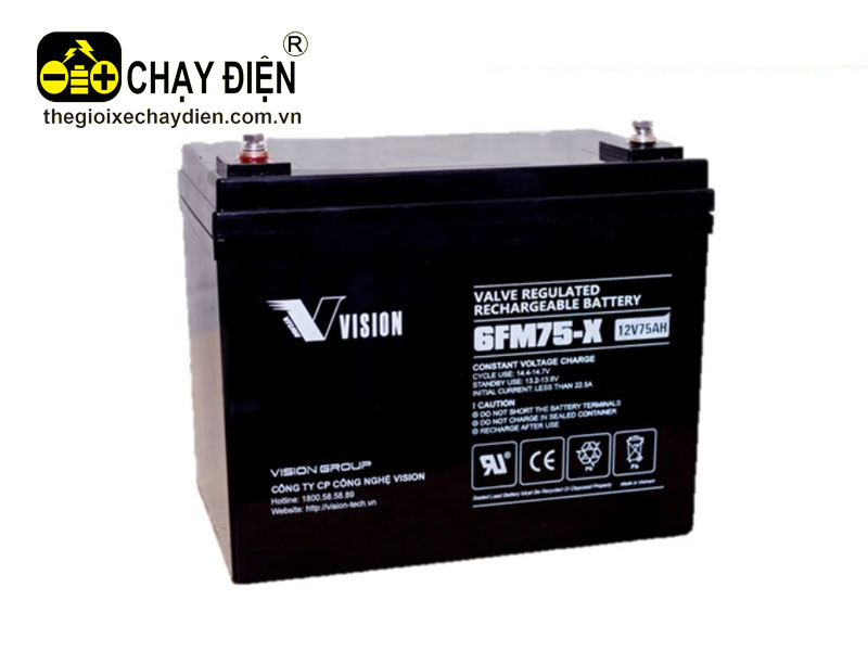 Ắc quy VISION 6FM75-X (12V- 75AH)