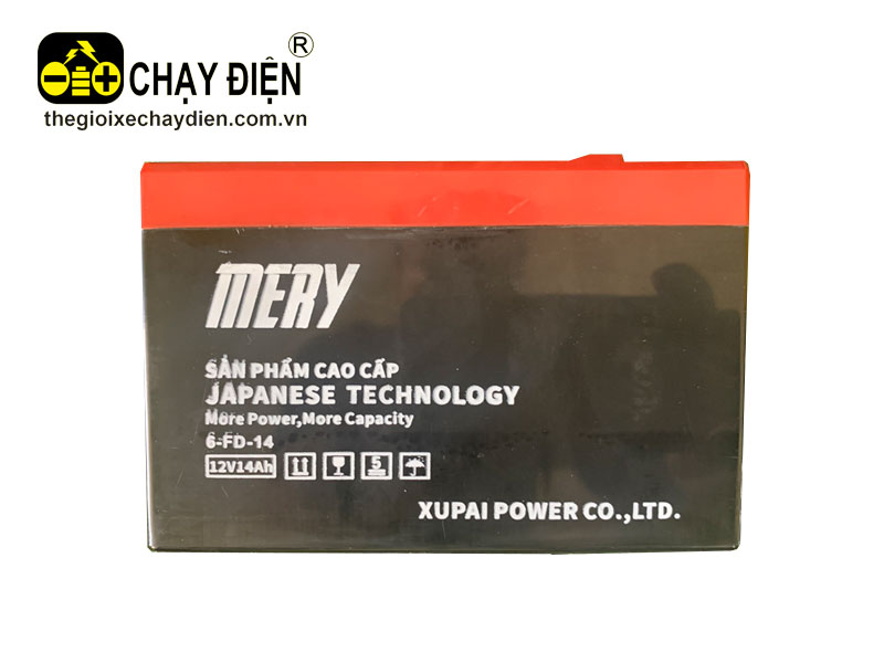 Ắc quy xe đạp điện Mery 12v - 12ah