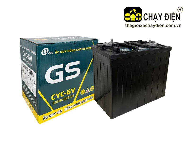 Ắc quy xe điện GS CYC-6V (6V-225ah)