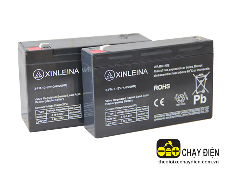 Ắc quy xe điện trẻ em Xinleina 12V 7Ah