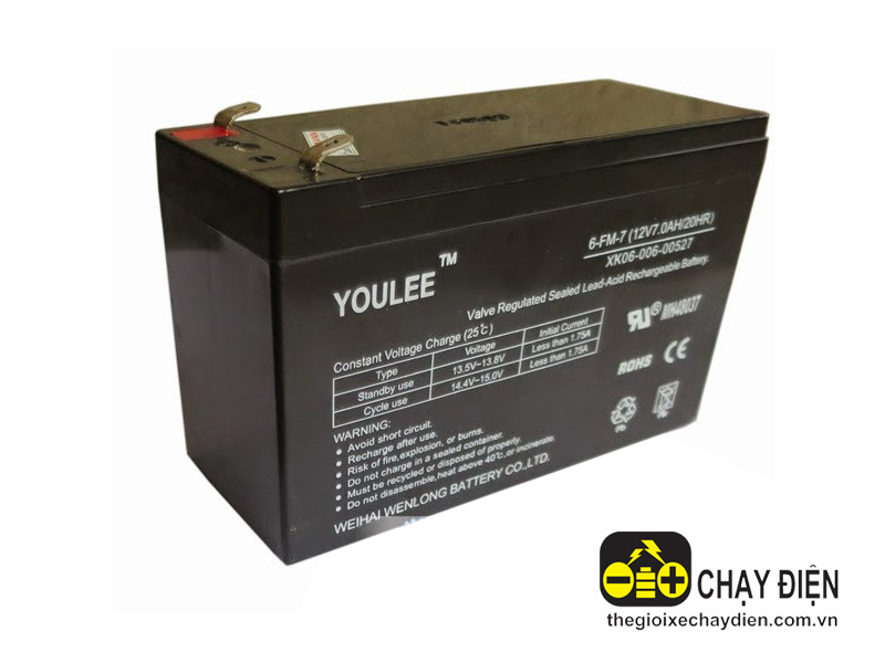 Ắc quy xe điện trẻ em Youlee 12V 7Ah