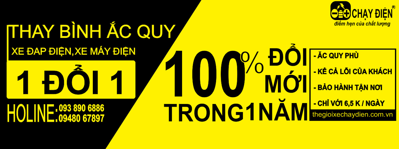Bảo hành bình ắc quy phù 1 đổi 1 trong 1 năm 