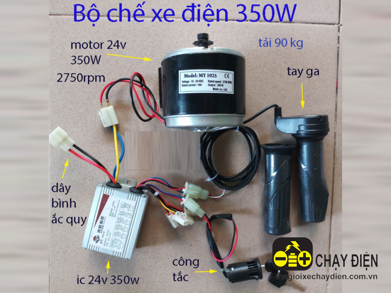 Bộ chế xe đạp điện 350W