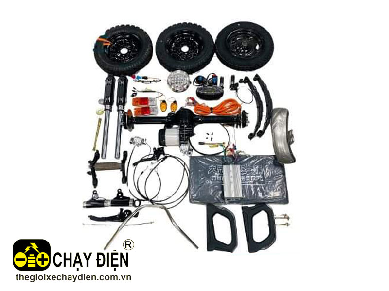 Bộ linh kiện xe 3 bánh cầu phanh đĩa 500kg