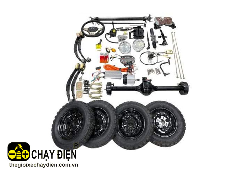 Bộ linh kiện xe 4 bánh cầu phanh cơ 500kg