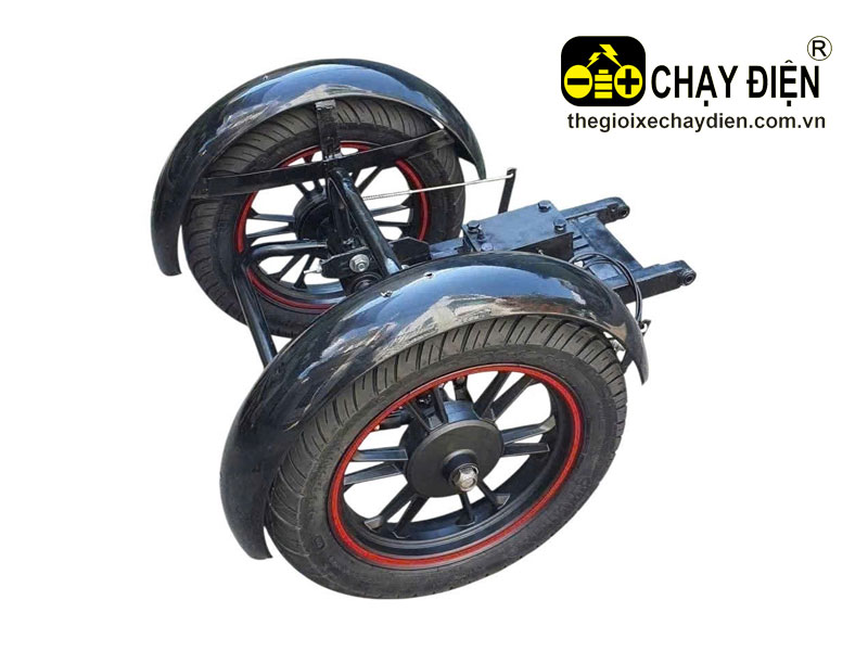 Càng xe máy 3 bánh lắp xe tay ga, có visai, số lùi