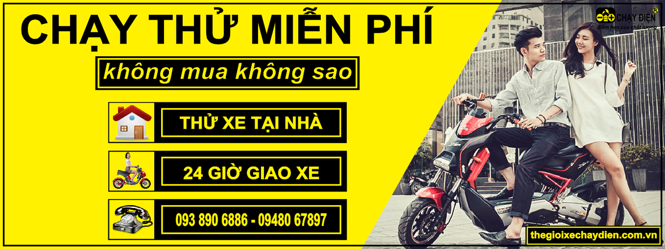 Chạy thử xe đạp điện, xe máy điện miễn phí tại nhà 