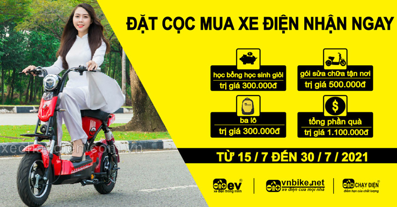 Đặt cọc xe đạp điện, xe máy điện nhận ngay quà tăng 1.100.000đ