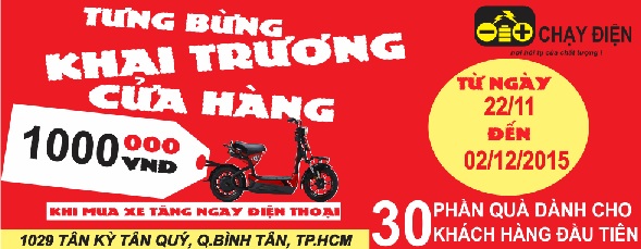 Khai trương Showroom thứ 5 thế giới xe chạy điện