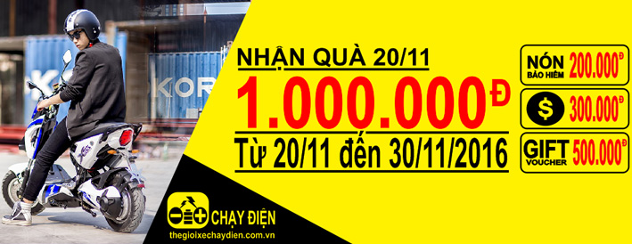 Mua xe đạp điện nhận ngay quà 20-11