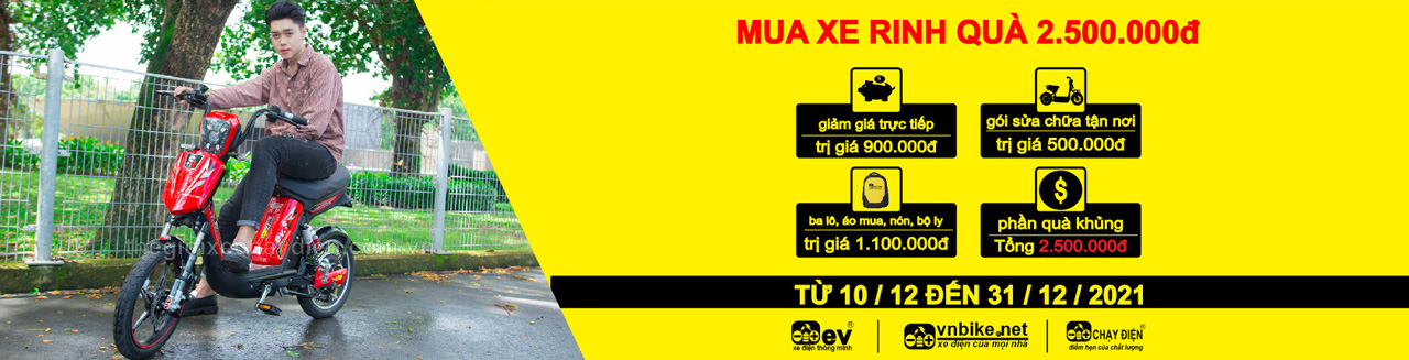 Mua xe đạp điện, xe máy điện rinh quà tăng 2.500.000đ 