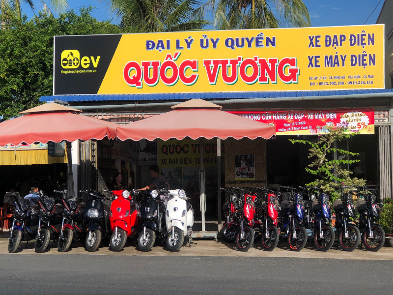Mừng khai trương đại lý ủy quyền xe đạp điện, xe máy điện Quốc Vương