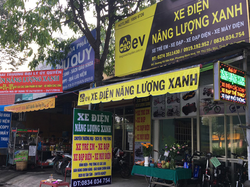Mừng khai trương địa lý uỷ quyền Xe Điện Năng Lượng Xanh tại Bình Dương