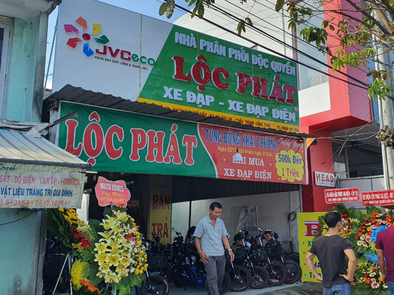Mừng khai trương Lộc Phát nhà phân phối độc quyền xe điện JVC eco tại Châu Thành Đồng Tháp