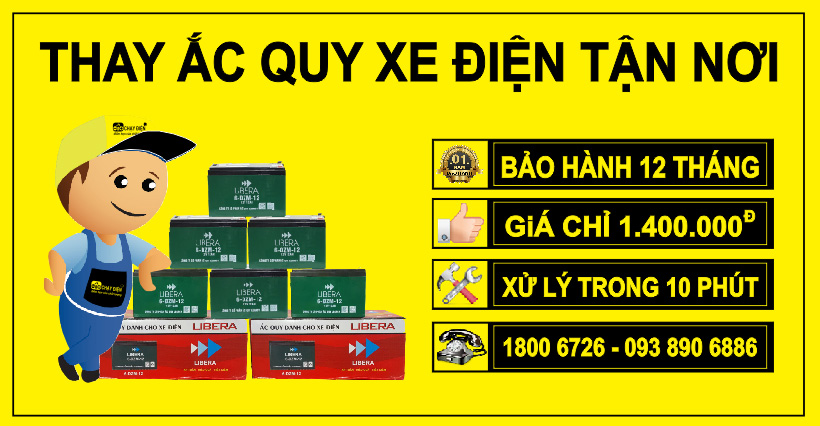 Thay bình ắc quy xe đạp điện, xe máy điện tại nhà