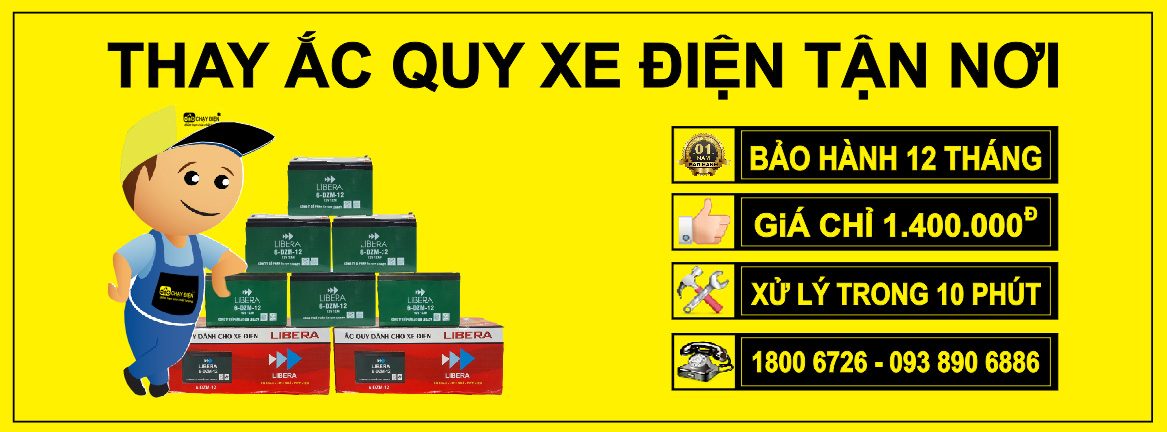 Thay bình ắc quy xe đạp điện, xe máy điện tại nhà 