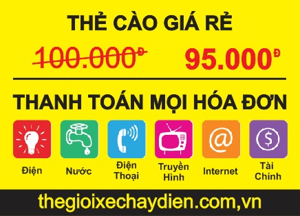 Thanh toán tiện ích Thế Giới Xe Chạy Điện