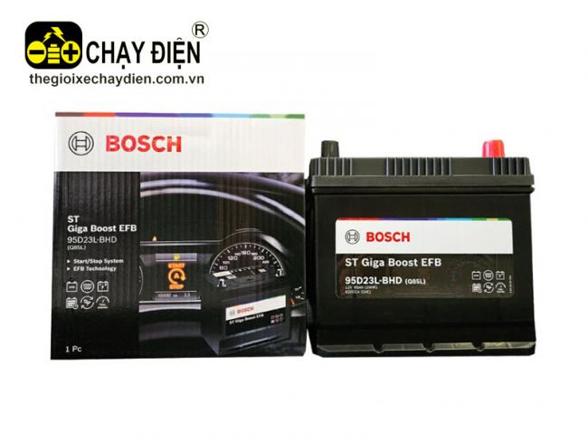 Ắc quy BOSCH EFB Q85L/95D23L 12V-65AH Đen mờ