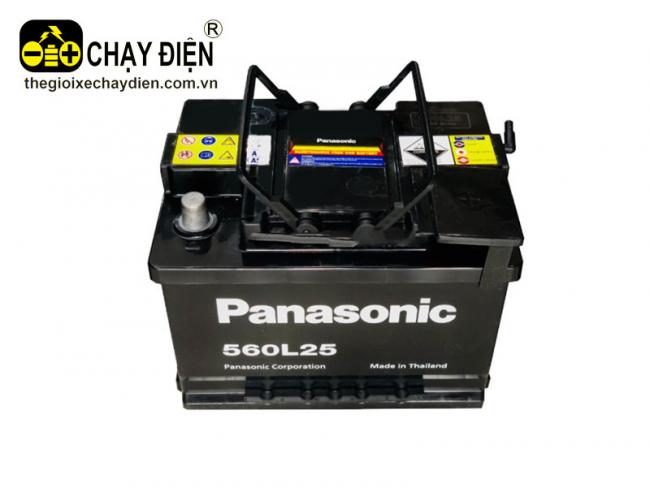 Ắc quy PANASONIC DIN 560L25 (12V-60Ah) Đen mờ