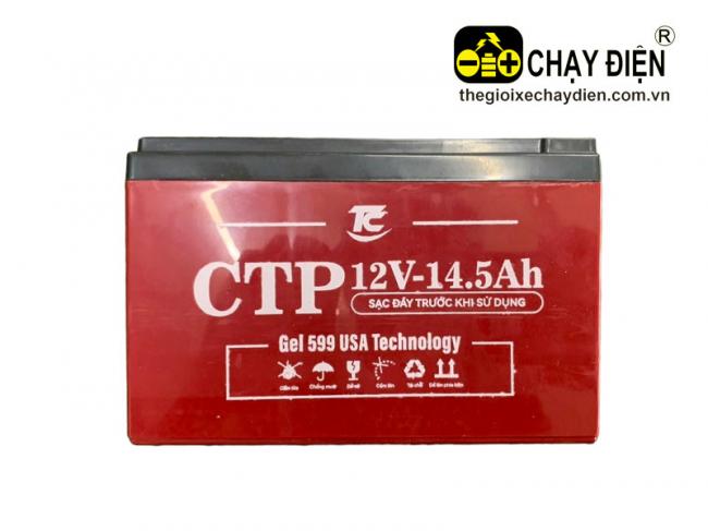 Ắc quy xe đạp điện CTP 12V-14,5Ah Đỏ