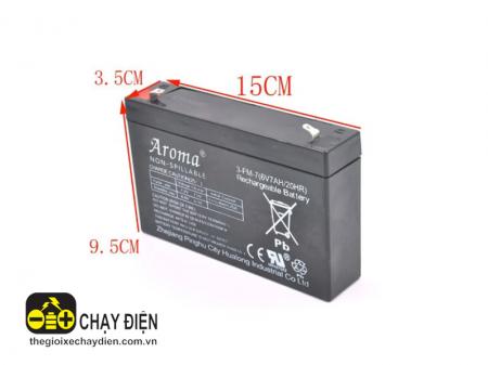 Ắc quy xe điện trẻ em Aroma 12V 7Ah