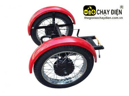 Càng xe máy 3 bánh lắp xe số, có visai