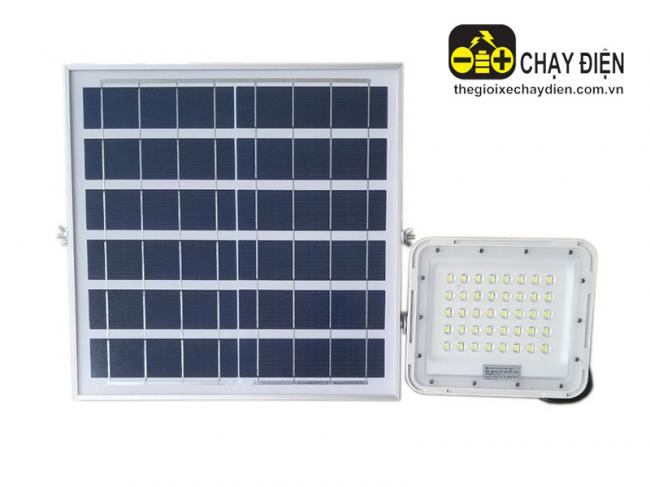 Đèn pha LED sạc điện năng lượng mặt trời GV-FL90 100W Xám