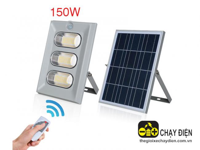 Đèn pha LED siêu sáng năng lượng mặt trời GV-FL0860 150W Đen bóng