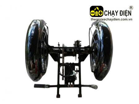 Gàn sau  xe máy 3 bánh có visai, số lùi, thắng đĩa