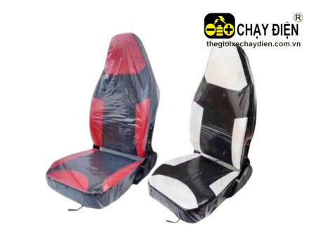 Ghế xe điện có tựa lưng, bản lề ngả 180 độ, có ray trượt