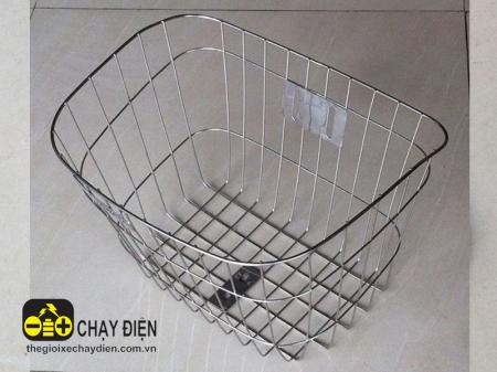 Giỏ xe đạp điện dầy inox