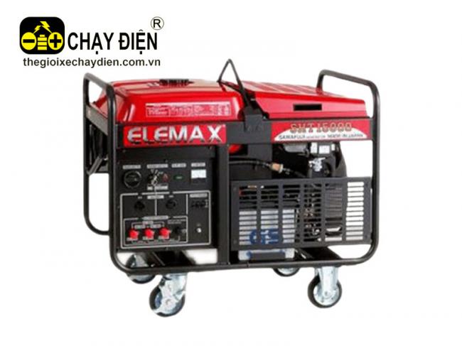 Máy phát điện xăng 3 pha ELEMAX SHT15000 12kva Japan Đỏ đen