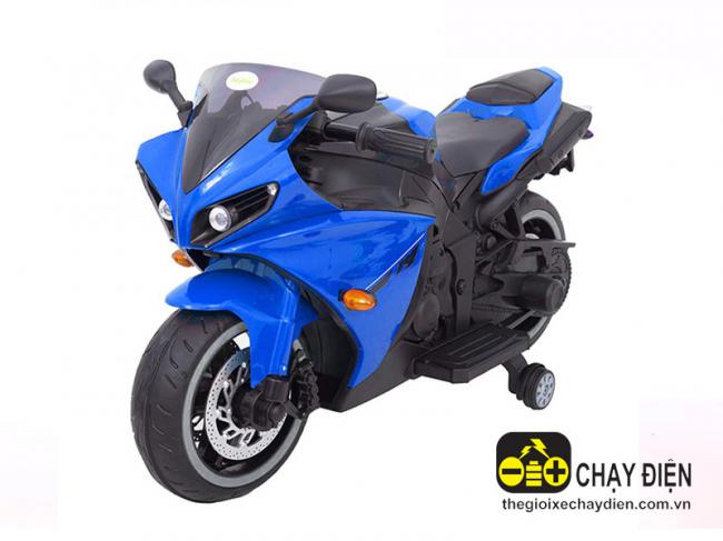 Mô tô điện trẻ em phân khối lớn Ducati R1 chân ga Xanh dương