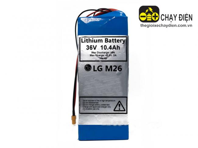 Pinlithium xe đạp điện Dyu 36V 10,4Ah Xanh dương