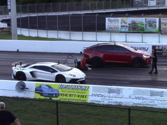 Tesla Model S đánh bại Lamborghini Aventador trong cuộc đua kéo 1/4 dặm; và tương tự với model X SUV