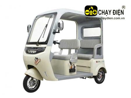 Xe 3 bánh điện 2 hàng ghế, mái che, cam lùi Vnbike J6