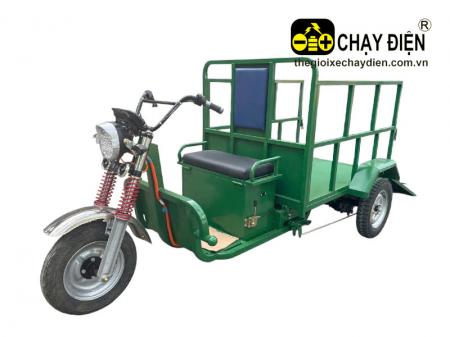 Xe 3 bánh điện Smart E500 chở thùng rác