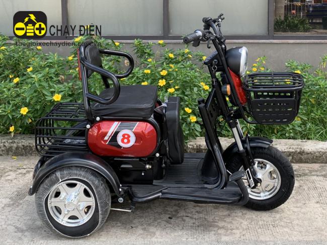 Xe 3 bánh điện cho người khuyết tật Mini 08 Đỏ đen