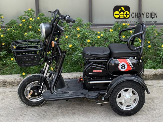Xe 3 bánh điện cho người khuyết tật Mini 08 Đen bóng