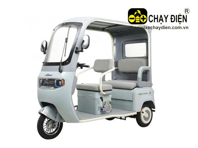 Xe 3 bánh điện mái che Vnbike J5 Xanh da trời