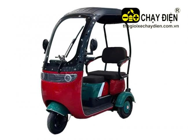 Xe 3 bánh điện mái che Vnbike X302 Đỏ đen