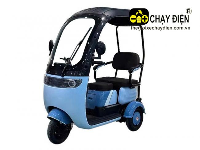 Xe 3 bánh điện mái che Vnbike X302 Xanh dương đen