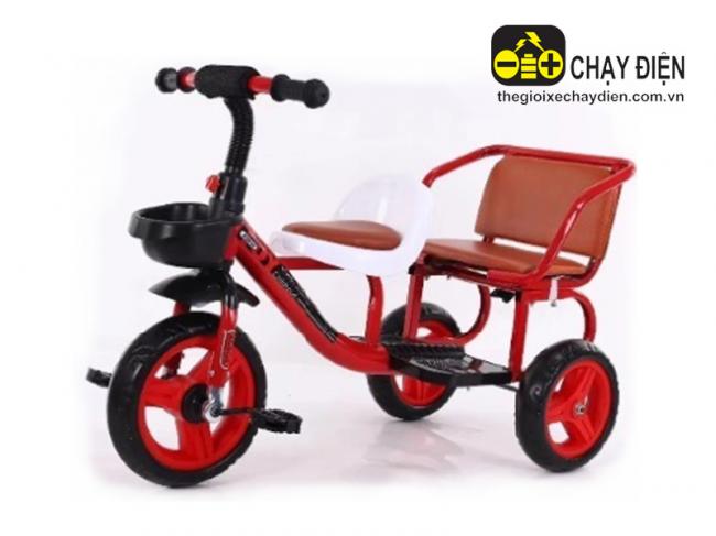 Xe 3 bánh trẻ em hai chỗ ngồi 609 Đỏ