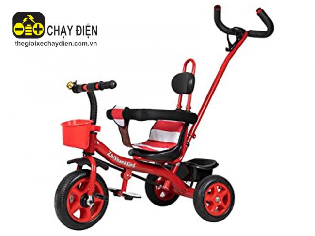 Xe đạp 3 bánh cho bé 611 có cần đẩy Đỏ