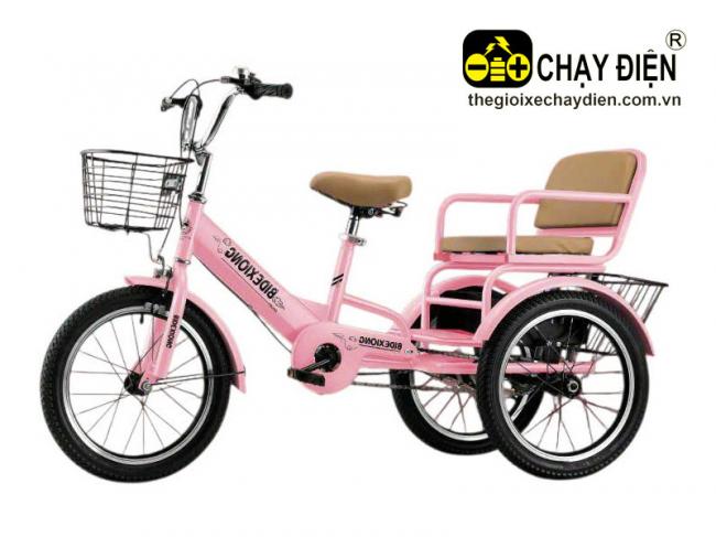 Xe đạp 3 bánh Smart D2 Hồng cánh sen