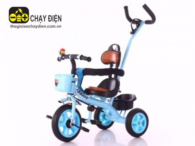 Xe đạp 3 bánh trẻ em có cần đẩy 5189 Xanh dương